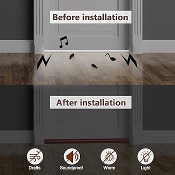 MF Trader Odoor door bottom seal strip 36 inch brown color blocks dust draft insects and AC cooling leakage Pakistan