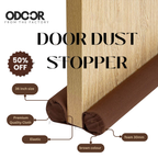 MF Trader Odoor premium door dust stopper installed at bottom of wooden door, blocking dust insects and AC air leakage, Pakistan