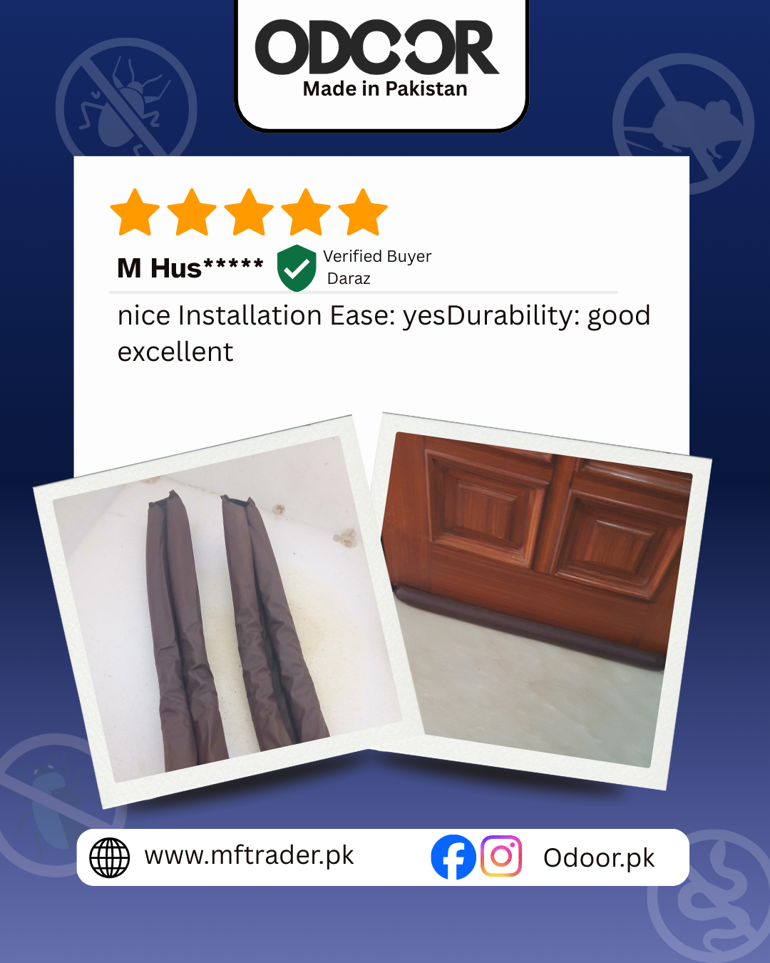 mftrader.pk Pakistan custom door dust stopper sizes 18 to 56 inch manufacturer direct pricing